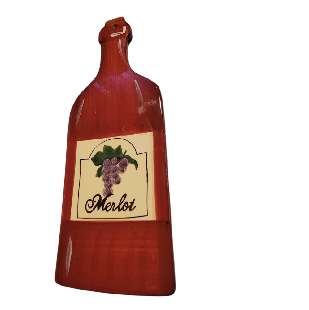 TUSCAN TABLE Merlot Wine Bottle Spoon Rest
